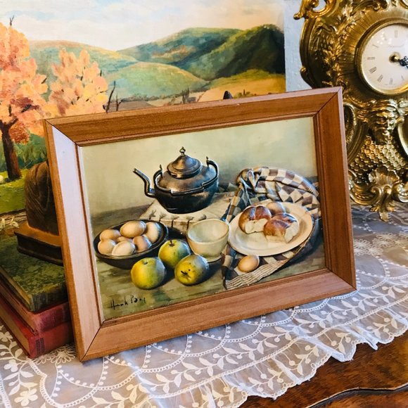 Vintage Other - VTG Kitschy metal embossed picture